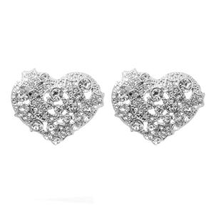 Silver Heart Studs
